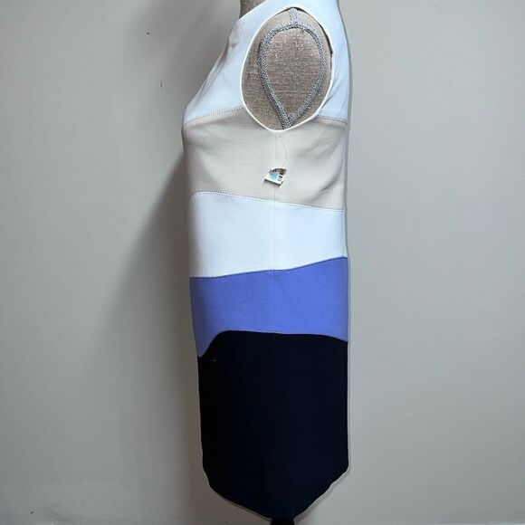 Aquilano Rimondi Italy Contrast Stitch Sleeveless Sheath Dress Womens Sz 38 - Picture 4 of 7